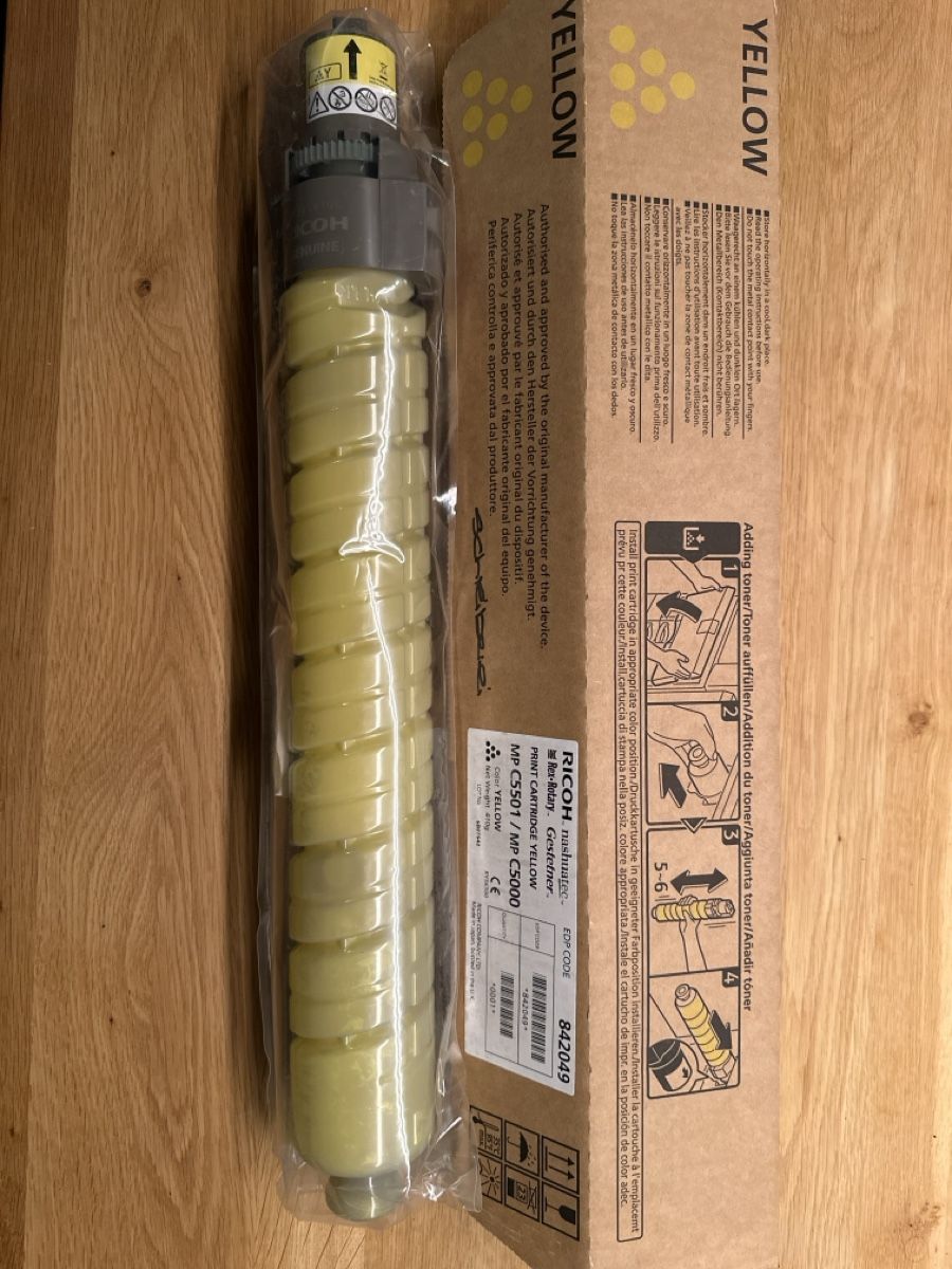 Ricoh Cartucce per stampanti & toner: Toner Yellow – Nuovo e nell'imballaggio originale da Oberwangen b. Bern venduto da Audiofisch 1