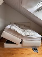 Boxspringbett in Weiss 180x200cm
