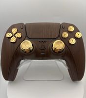 Sony PS5 Controller mit Holzoptik & Gold Buttons! 🔥👌🍯