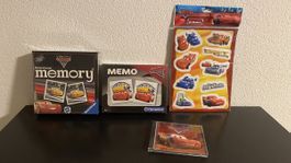 Disney Pixar Cars Memory Memo Spiele Set 3D Sticker CD neu