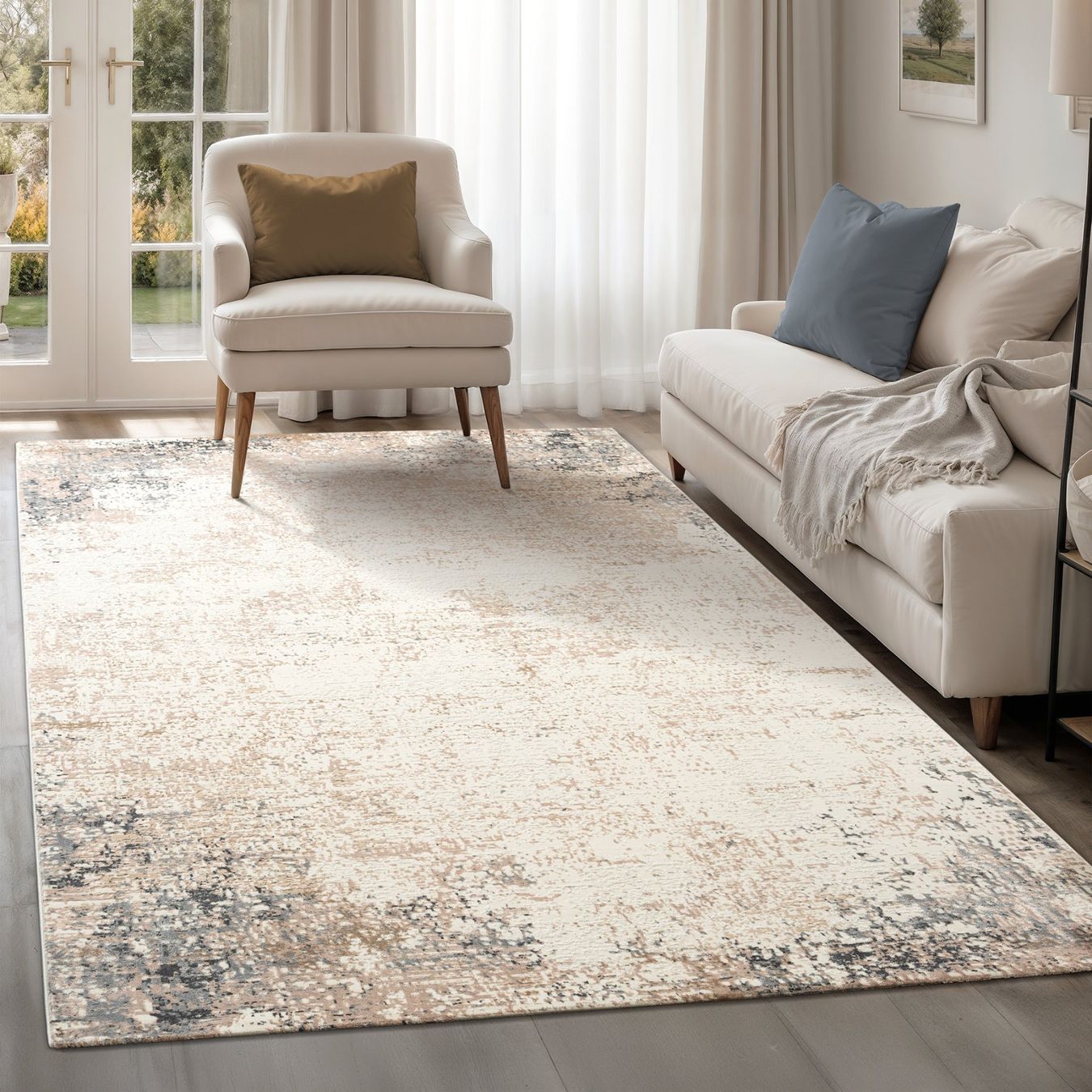 Tappeti: Moderner Teppich, abstraktes Muster, grau, 160x220cm – Nuovo e nell'imballaggio originale da Reinach AG venduto da carpethouse 5