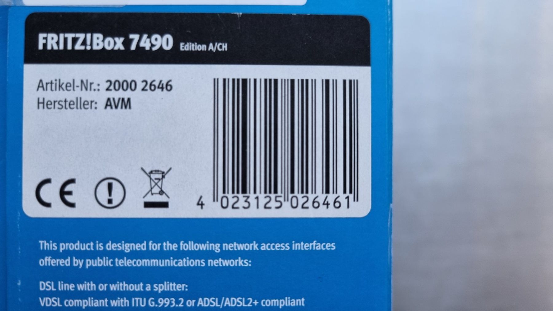 Fritz Modems & Routeurs: FritzBox 7490 WLan Modem - VDSL/ADSL - A/CH Version – D'occasion à Ennetbaden par urs1369 3