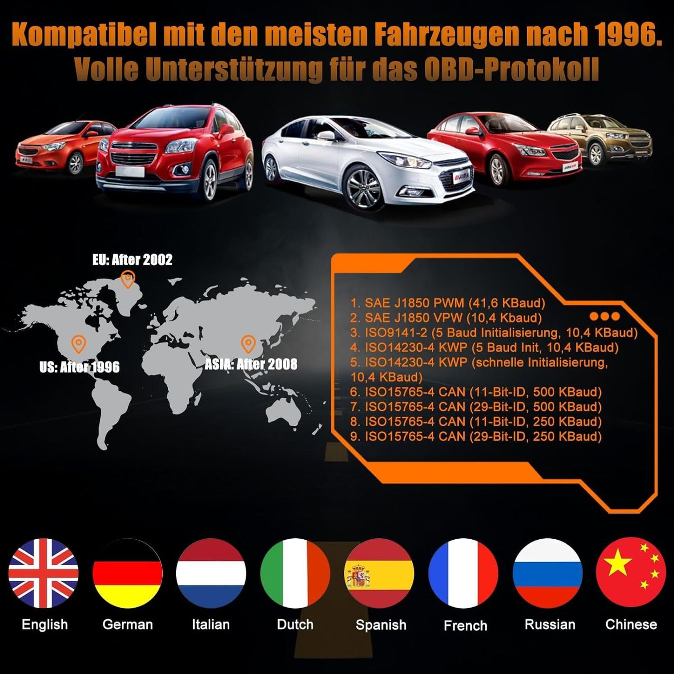 Messen: OBD2-Lesegerät Auto Diagnosegerät für OBDII/EOBD – Neu und originalverpackt aus Châtelaine von topshop.switzerland 2
