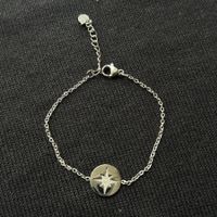Silberne Edelstahl Stern Funkelnde Armkette