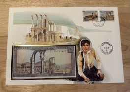 Banknoten Brief Libanon  10 Lire
