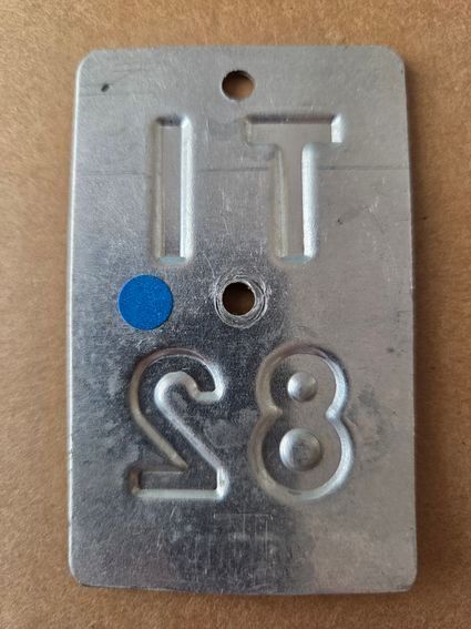 Sachs Insegne: Velonummer TI 82 Mofanummer plaque Mofa – Usato da Schenkon venduto da Uhu007 1