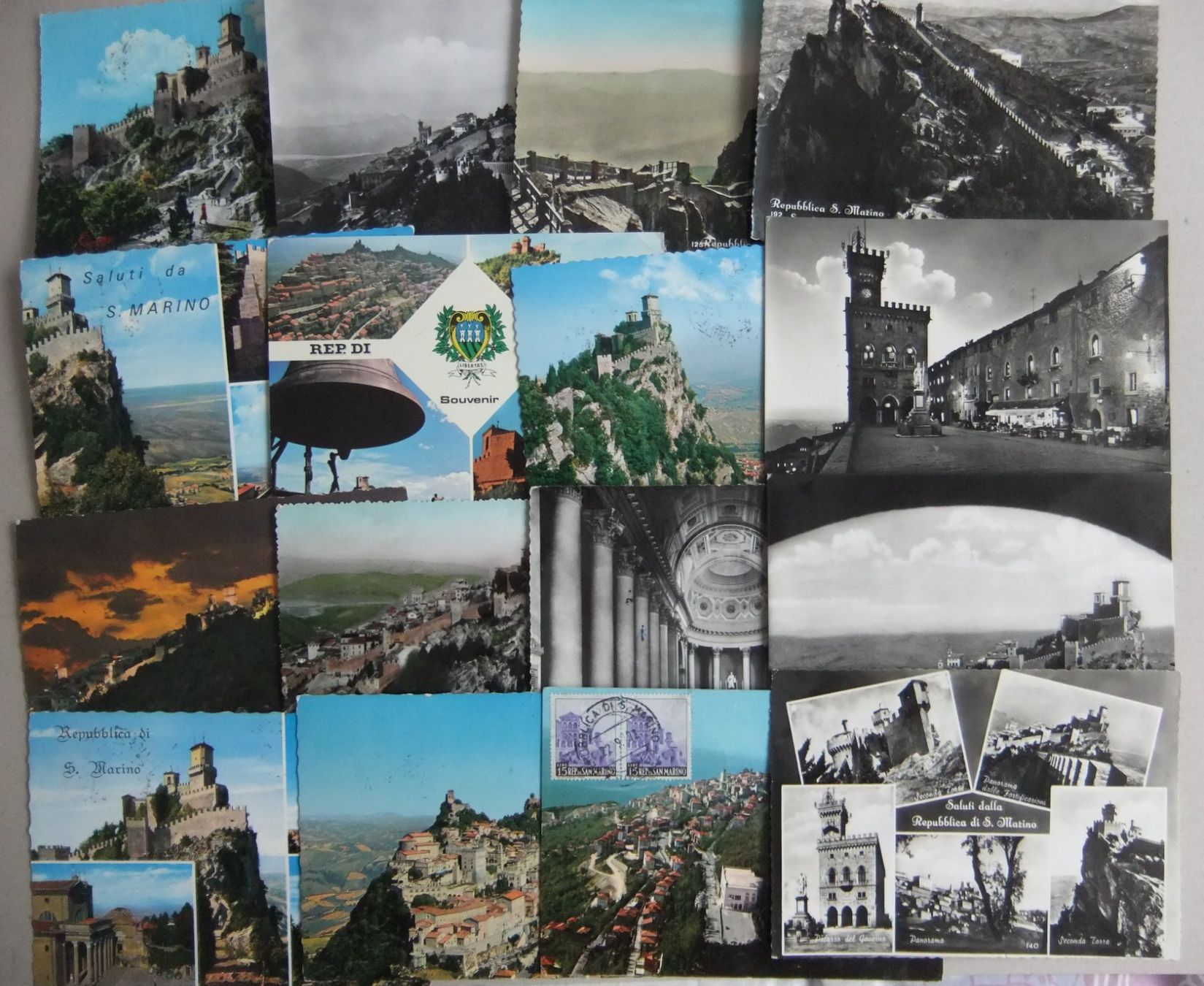 Tutti i francobolli: 23 Stück grossformatige Ansichtskarten von San Marino – Usato da St. Niklaus VS venduto da wunschlos54 3