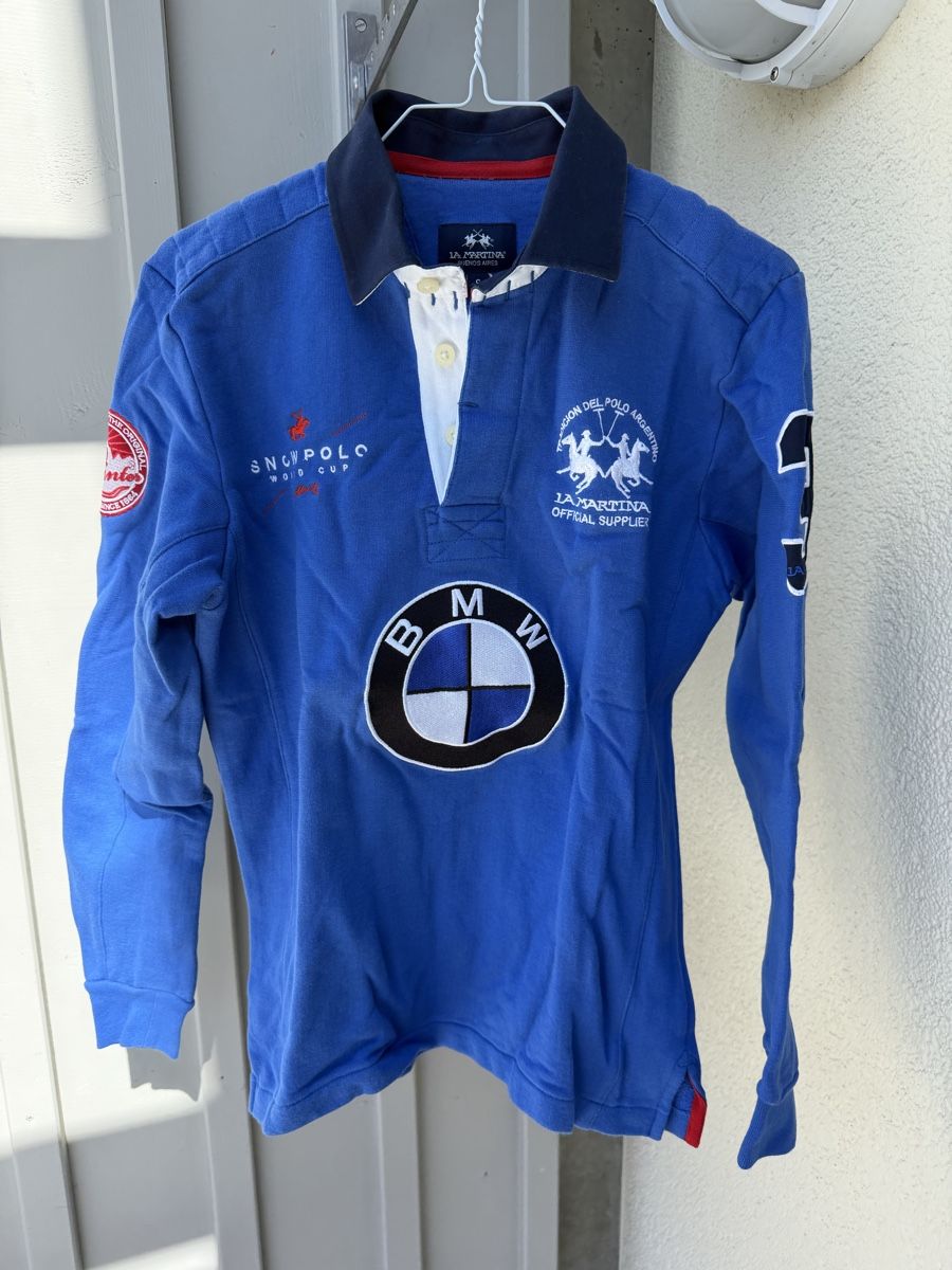 La Martina Polo-Shirts: La Martina BMW Rugbyshirt, Gr. S, blau – Gebraucht aus Schattdorf von lestage