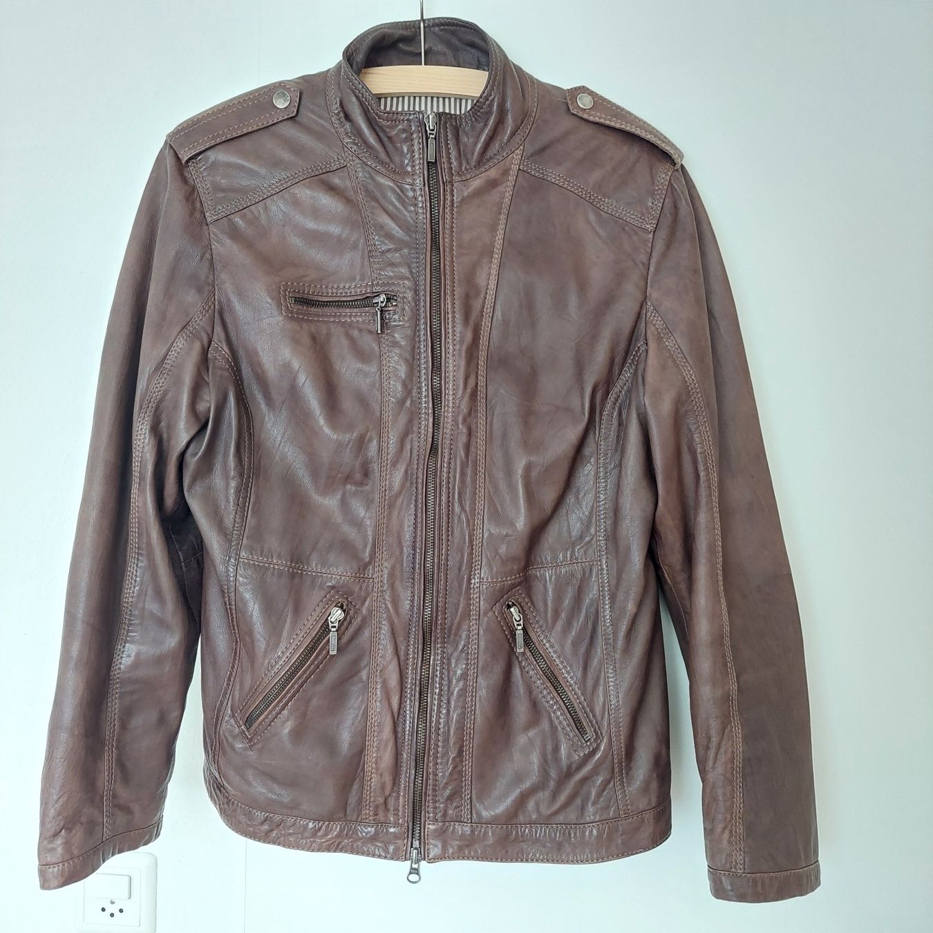 Jacken: Vintage Lederjacke braun, Grösse L – Gebraucht aus Egg von PetKa2 1