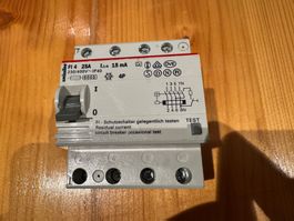 FI-Schutzschalter 3LN 25A/15mA ABB Smissline