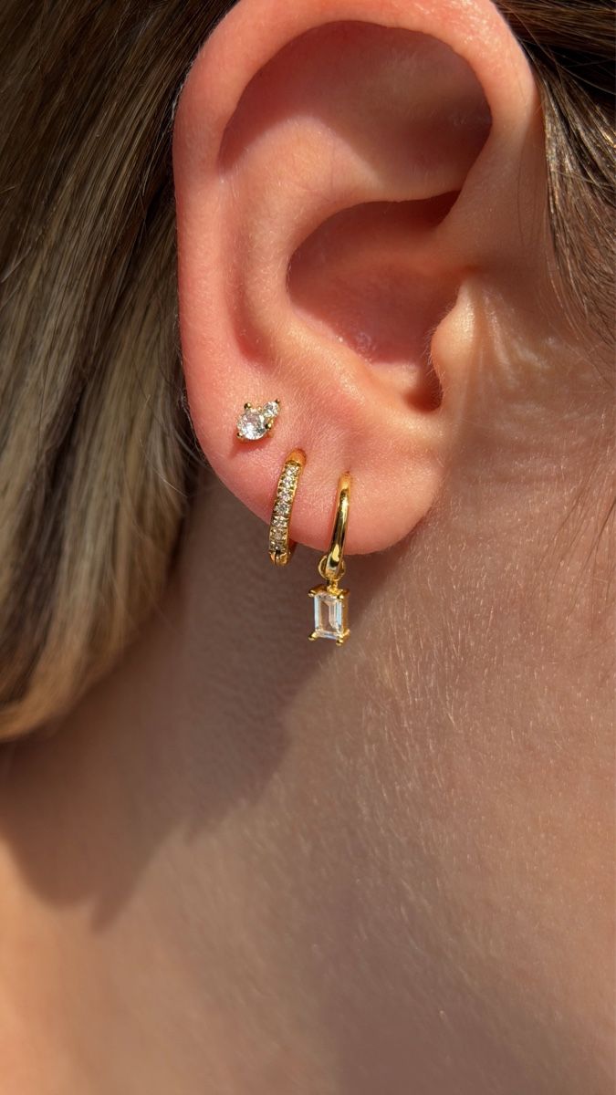 Boucles d'oreille: Valentina rectangular zirconia earring – Neuf avec emballage d'origine à Vacallo par vavas 1