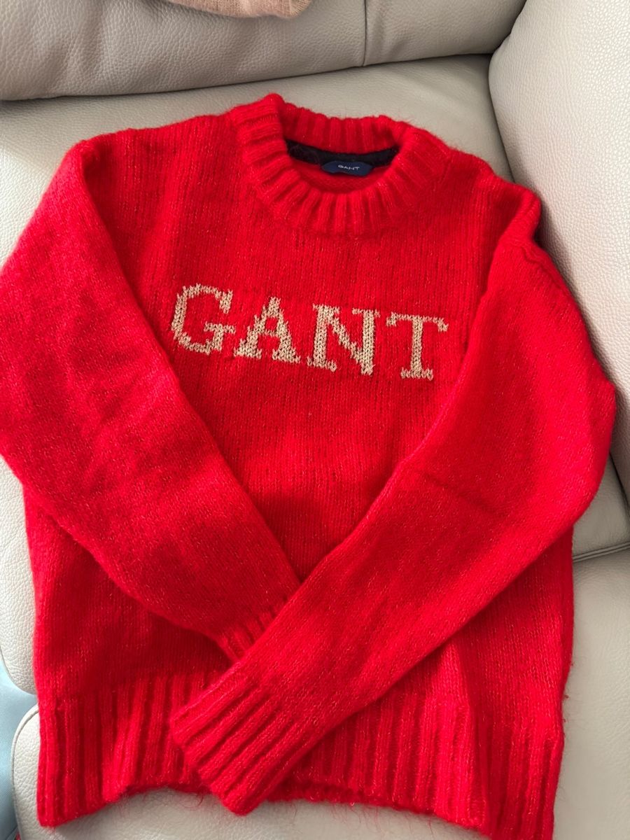 Gant Maglioni & Felpe: Gant Pullover rot mit Logo Schriftzug Grösse S – Usato da Zollikon venduto da snowflake10- 2