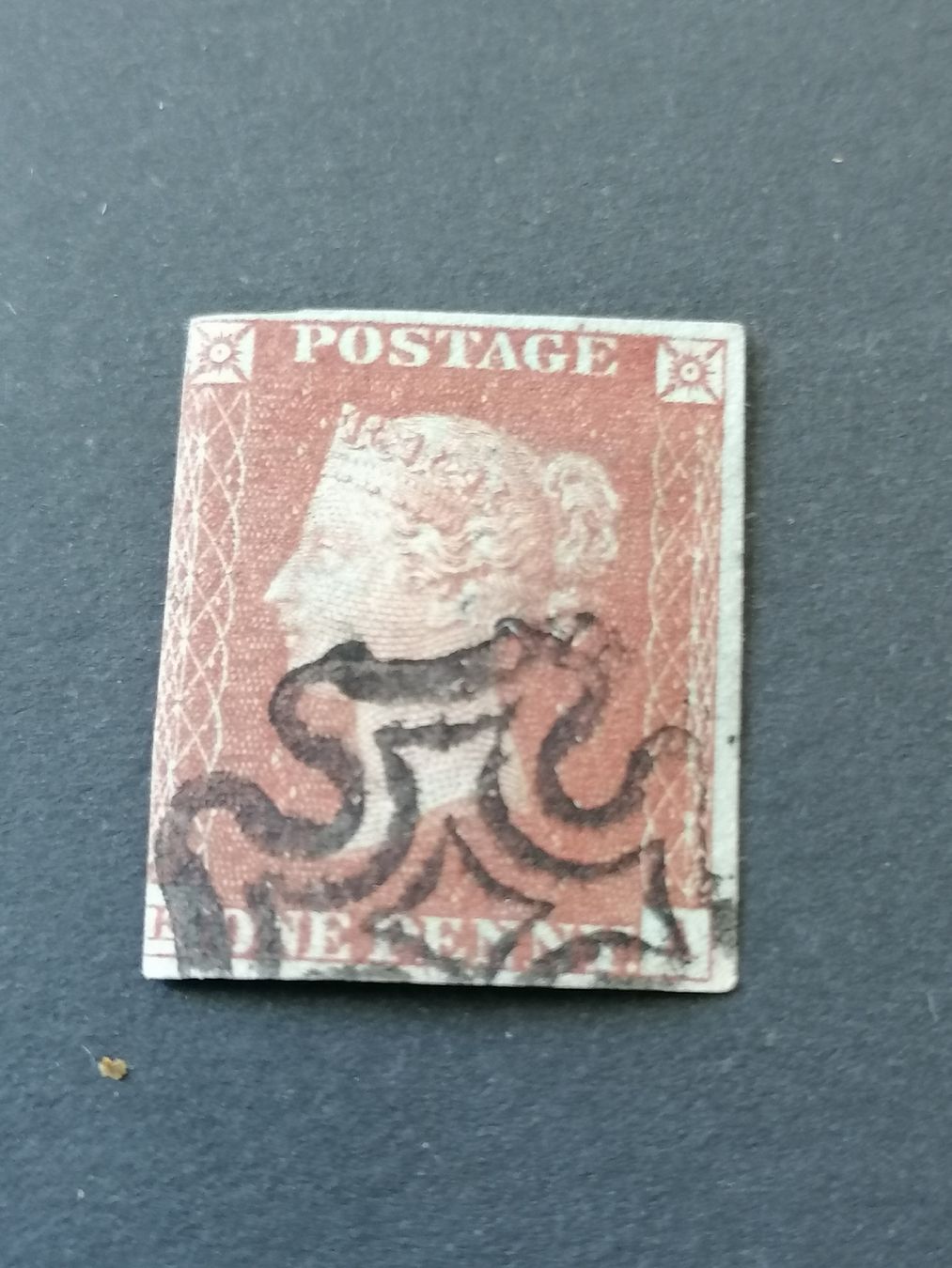 Alle Briefmarken: One Penny red 1841  – Gebraucht aus Happerswil von tschergi