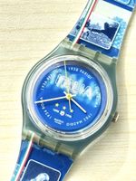 Armbanduhr Swatch Italia 1898-1998 Sondermodell blau