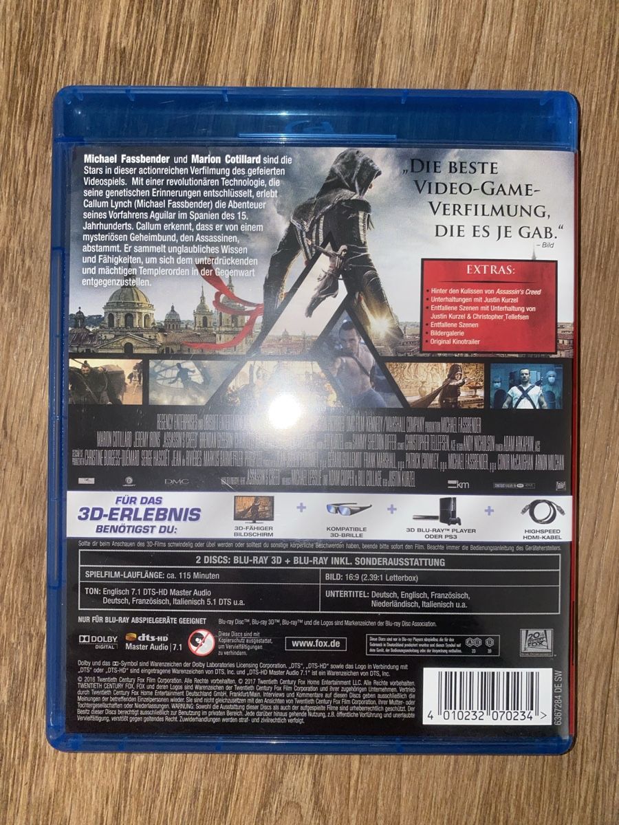 Tutti i DVDs: Assassin's Creed Blu-ray 3D - – Usato da Rüschlikon venduto da Granulat204 1