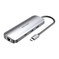Multifunction USB-C 9in-1 HDMI, USB-C, RJ45, 3.5mm