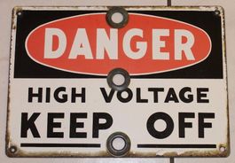 DANGER High Voltage Emailschild USA