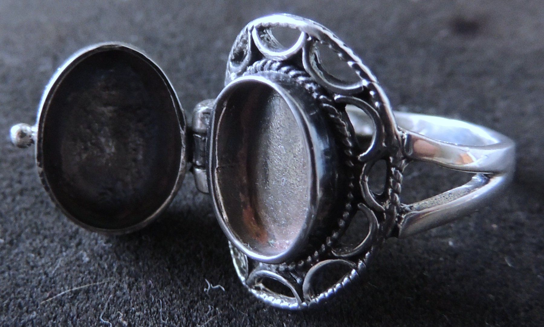 Anelli: Silber 925 Giftring Pillenbox Fingerring Gr. 55 – Usato da Waldenburg venduto da schaller707 3