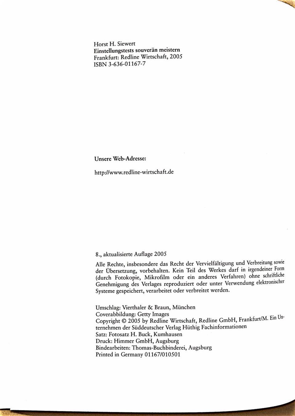 Libri: Siewert Horst H., Einstellungstests souverän meistern – Nuovo (secondo la descrizione) da Sarnen venduto da Livres 2