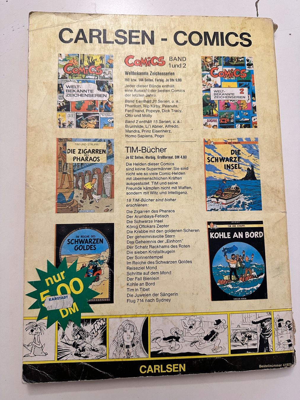 Comics: COMICS 3 - WELTBEKANNTE ZEICHENSERIEN - CARLSEN - 1973 – Gebraucht aus Münsingen von Ganjam 2