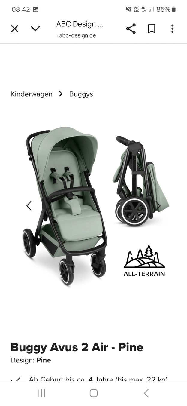 ABC Design Poussette: ABC Design Buggy Avus 2 Air Pine All-Terrain neu – Neuf (Voir description) à Dietlikon par SaskiaM93 3
