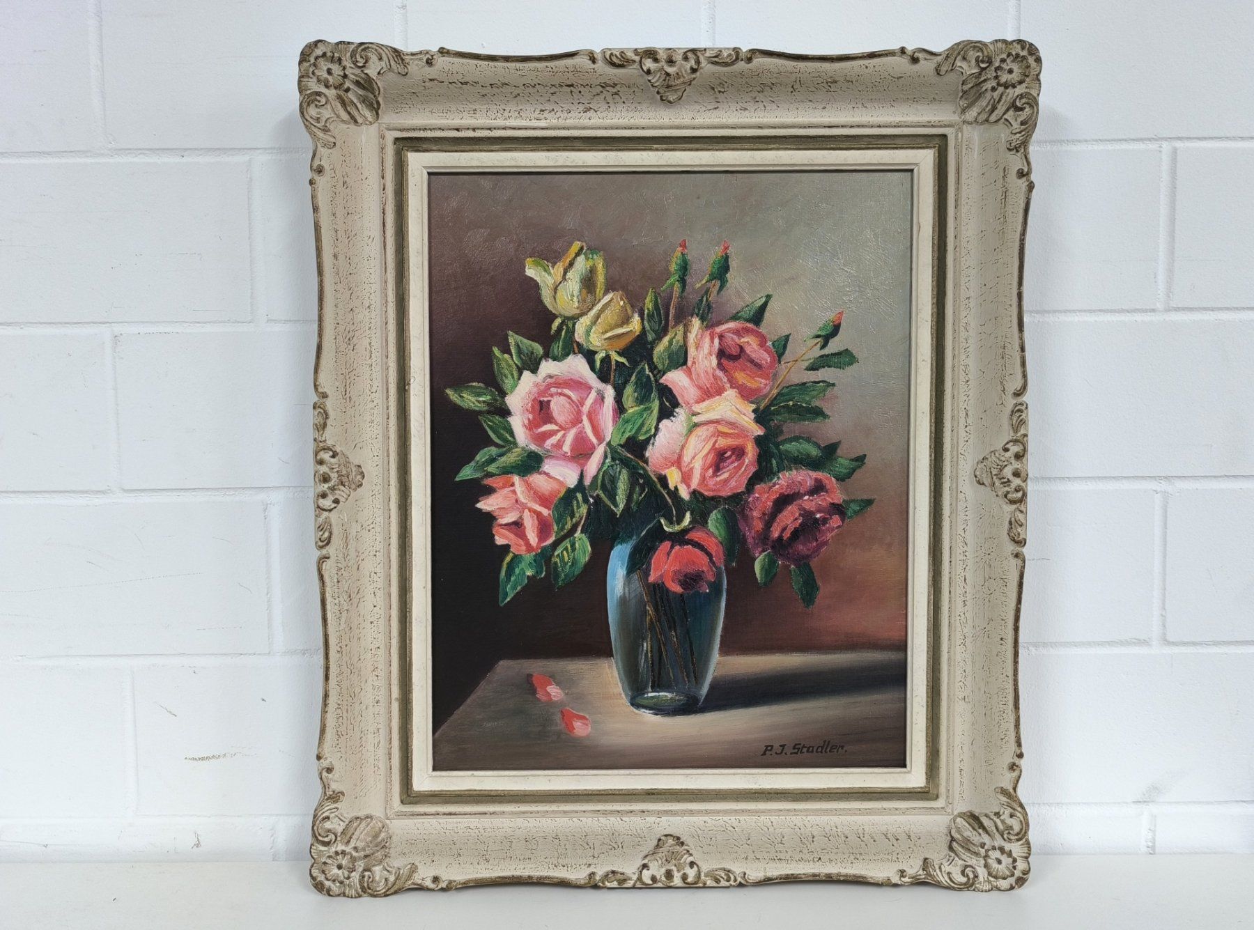 Dipinti: P. J. STADLER - Gemälde / Stillleben , 40 x 50 cm – Usato da Rüti ZH venduto da Restwert_Rueti_ZH