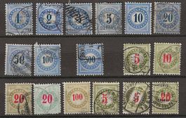 TAX99 - Lot de timbres taxe type chiffre