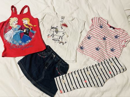 Lot de vêtements fille, 5 pièces, taille 116