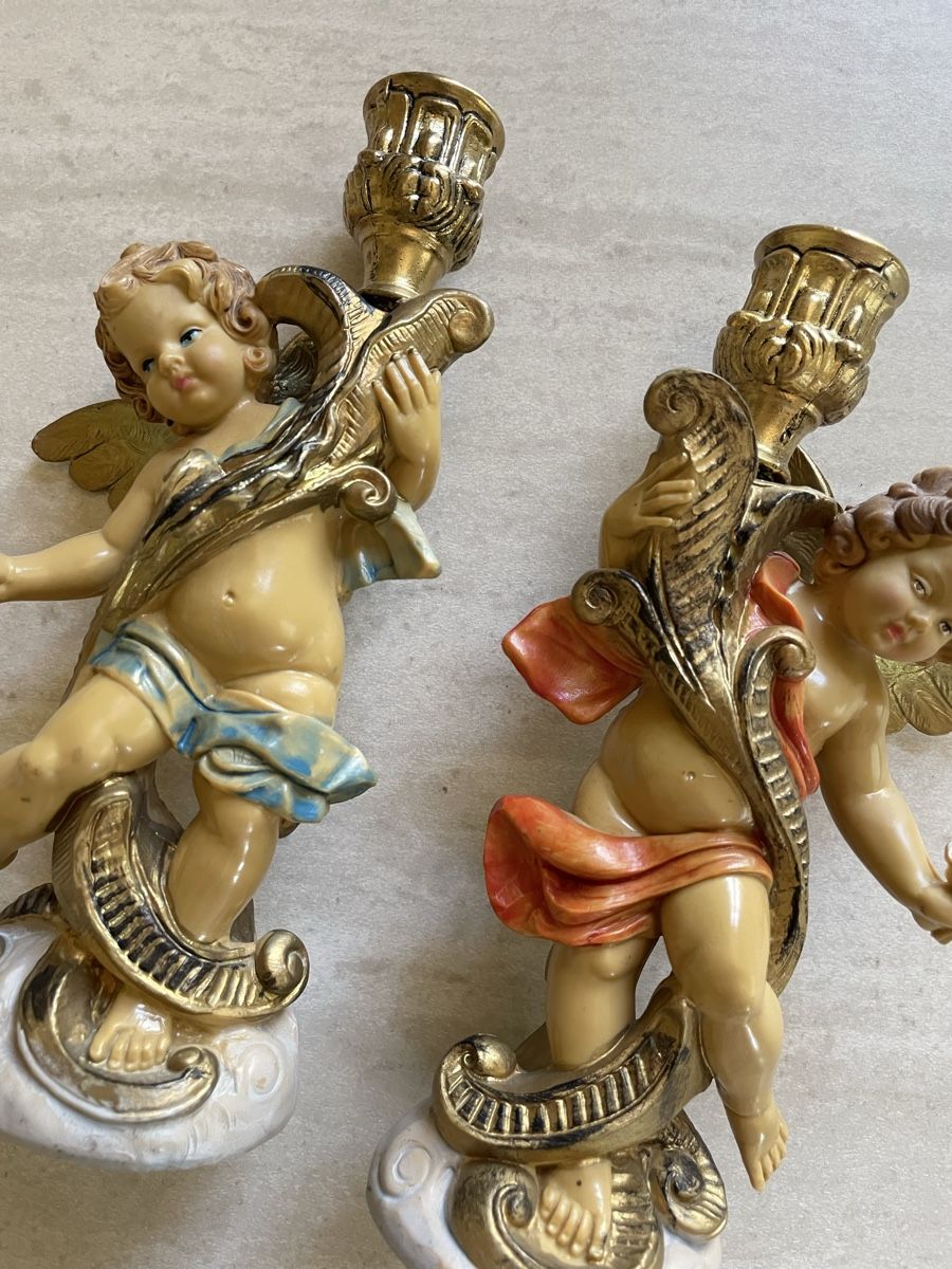 Portacandele: 2 Engel Kerzenständer made in Italy – Usato da Flawil venduto da Naphtali 4