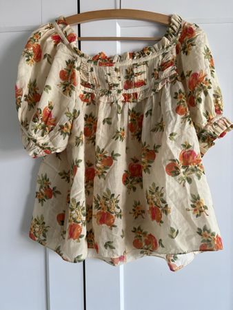 Dôen Bluse Orangerie Floral  Grösse M neu