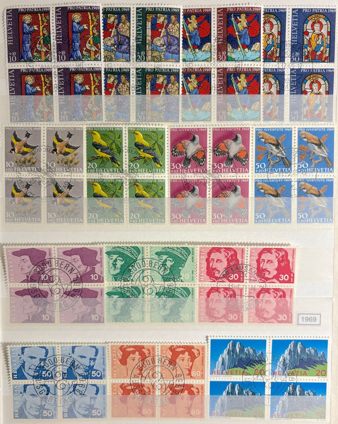 Tutti i francobolli: Timbres suisses 1969 Par 4 – Usato da Lausanne venduto da Cabessa 1
