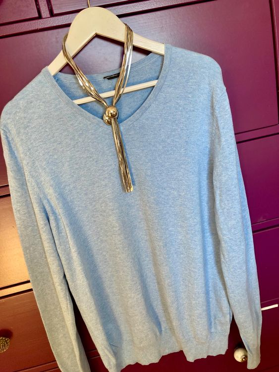 Pull Ajouré Massimo Dutti Bleu Marine Taille M – Idéal Pour Un Look Marin Décontracté