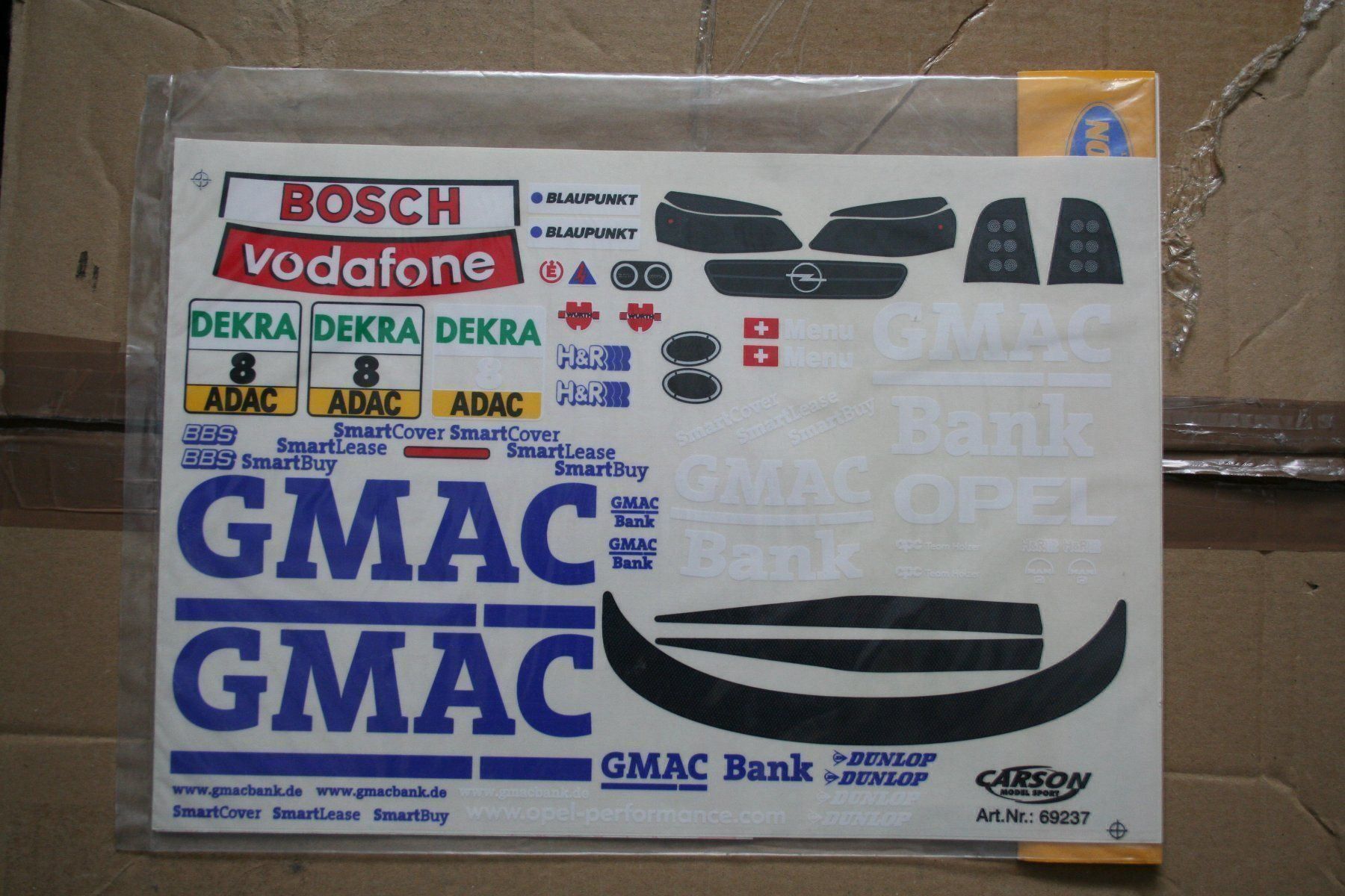 Modellismo RC: RC Decals OPEL Astra 1:10 GMAC A. Menu – Nuovo e nell'imballaggio originale da Bern venduto da ascona43 1