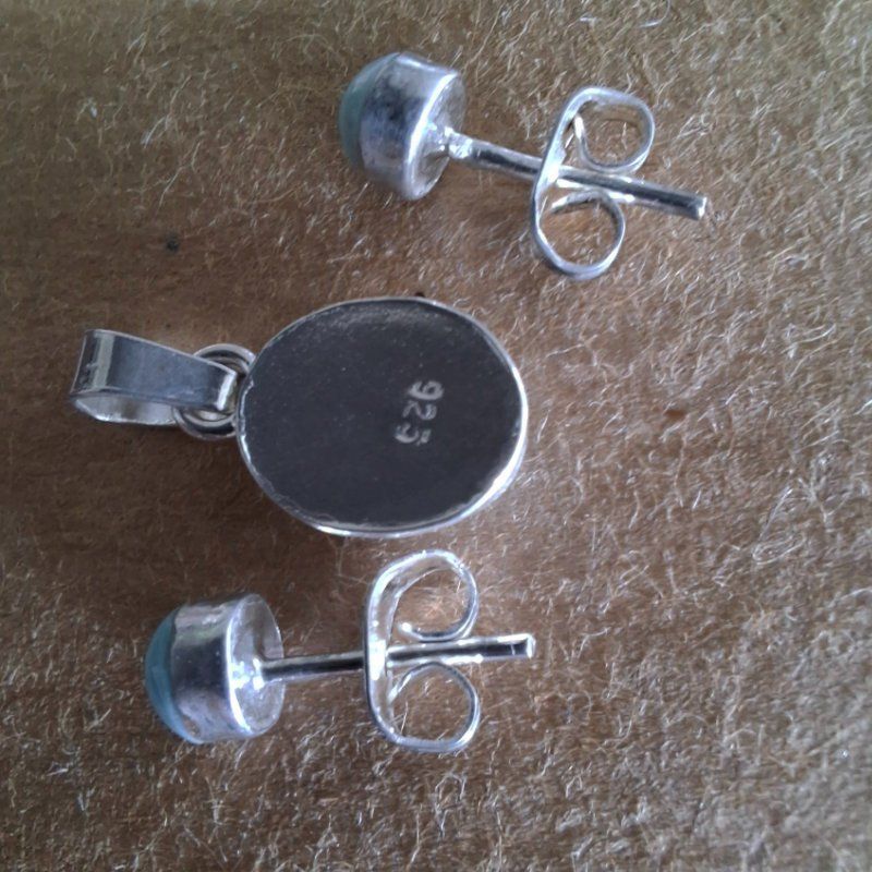 Ciondoli: Anhänger & Ohrstecker - Larimar - 925 Silber – Usato da Weggis venduto da daisyflower 1