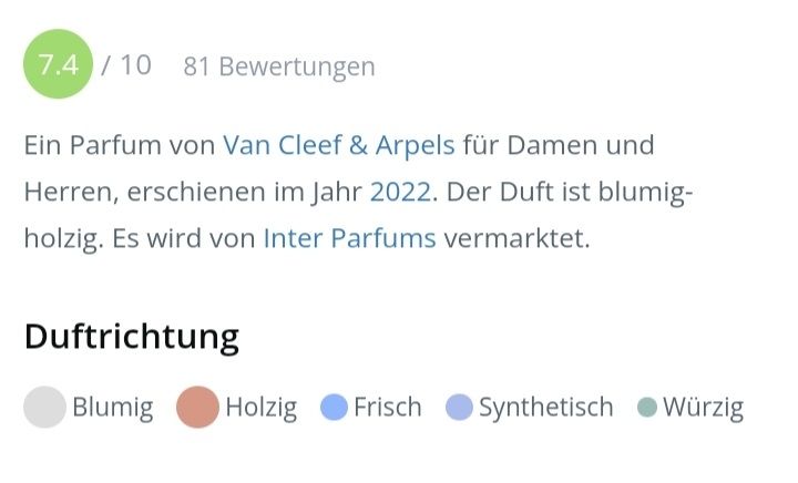Van Cleef Profumi & Eau de Toilette: 5 ml PATCHOULI BLANC VAN CLEEF ARPELS ABFÜLLUNG – Nuovo (secondo la descrizione) da St. Gallen venduto da CaliSunshine 2