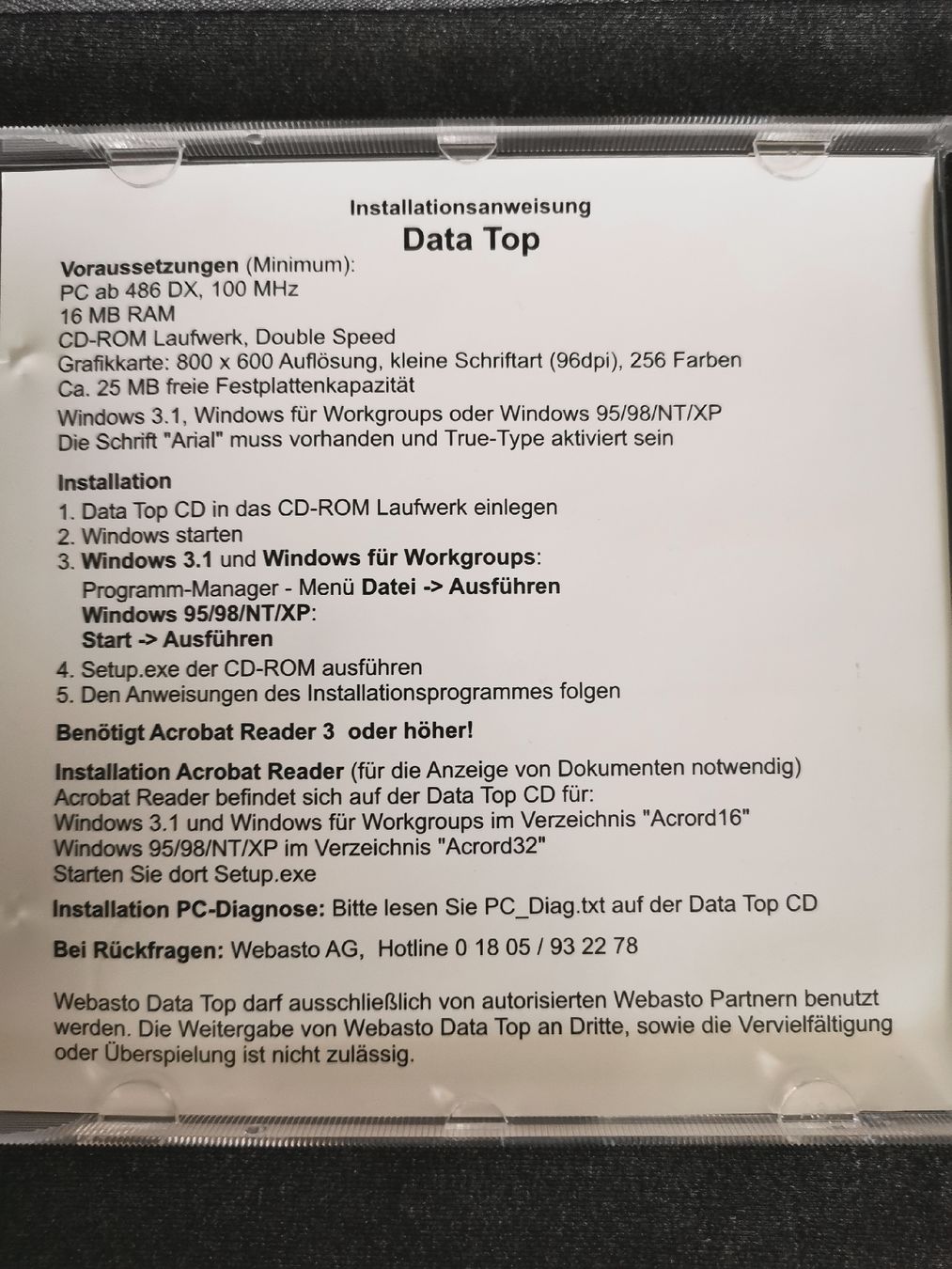Radiatori: Webasto DataTop Werkstatt CD Händler, Typen Material usw. – Usato da Ins venduto da joojooo 3