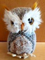 original Steiff Eule Wiggi mit Knopf antik ca. 1980er Jahre