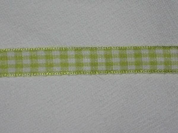 Nastri decorativi: Karoband Polyester hellgrün/weiss 1cm breit – Nuovo e nell'imballaggio originale da Füllinsdorf venduto da Schlupp 1