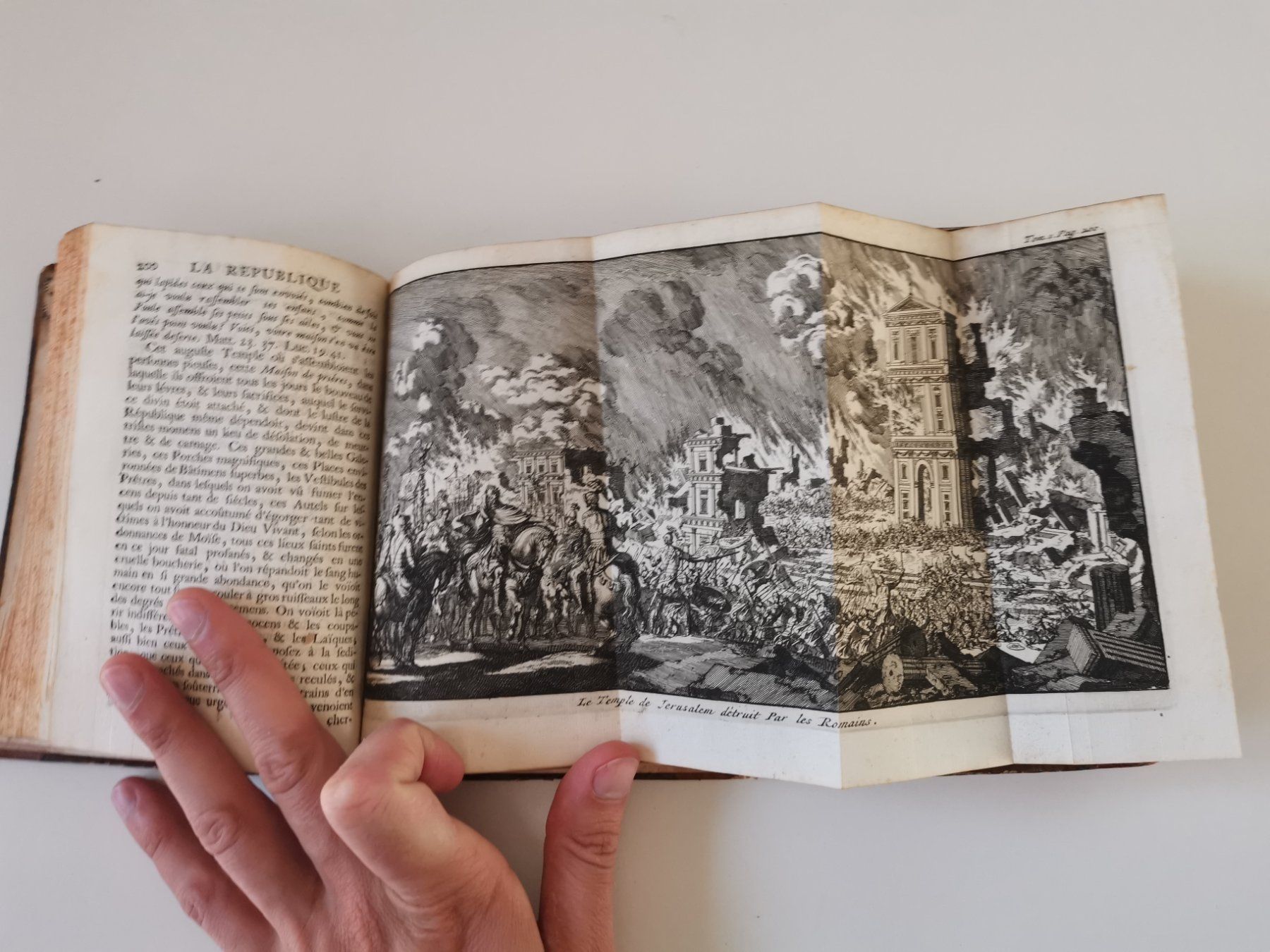Incisioni: La republique des hebreux, Chatelain Amsterdam, 1713 gravure – Usato da Genève venduto da Atelier.Curio