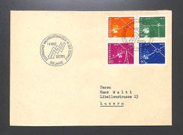 1952 FDC 100 Jahre Elektrisches Nachrichtenwesen⚡️in der🇨🇭