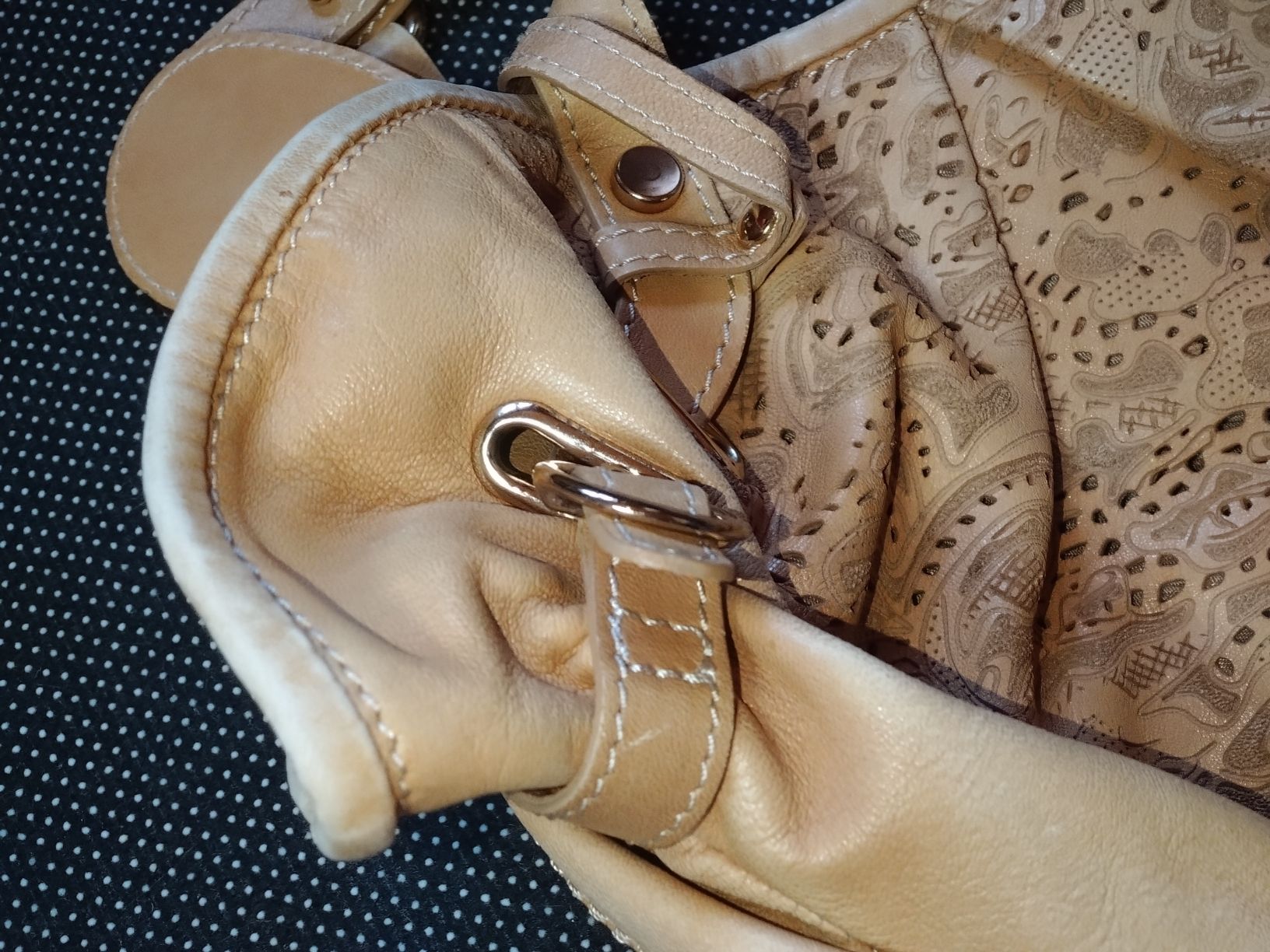 Taschen für Damen: Sac Marco Buggiani en cuir beige - chic & pratique – Gebraucht aus Farvagny-le-Grand von LaCaverne 2