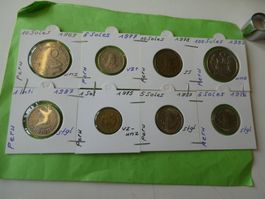 Peru 1969-1987, 8 alte Münzen