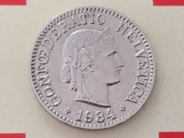 10 Rappen 1934 Ni, -vz, nur 3,0 Mio!