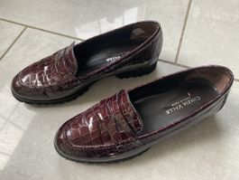 Cinzia Valle Damen-Loafer, Gr. 38.5, Leder, Top Zustand!