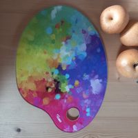 buntes Glas Servierbrett , Aperoteller, Pfannen- Untersetzer