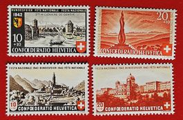 PRO PATRIA SATZ 15 16 1942** & SATZ 20 21 1943** POSTFRISCH