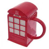 Keramiktasse mit Deckel-ROTE TELEFONZELL