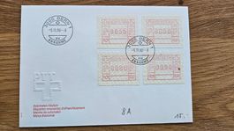 ATM 8A Serie auf FDC  (Kat 15.--) für 1.50