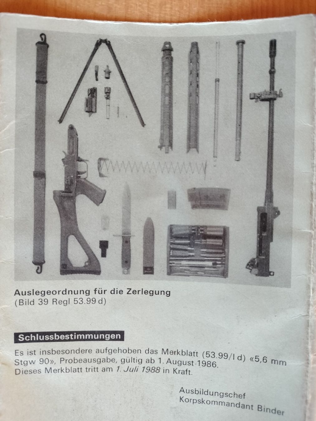 Schweizer Armee Tutti gli attrezzi: Faltblatt Schweizer Armee, Sturmgewehr 90 – Usato da Schwanden Sigrisw venduto da cadieux71 1