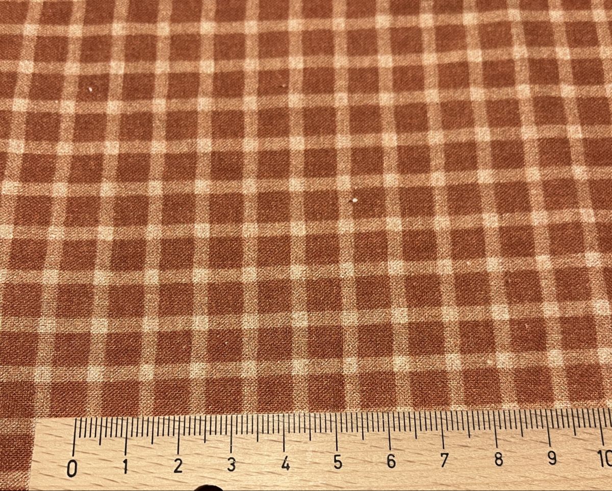 Tessuti: Patchworkstoff rost/beige karriert – Nuovo (secondo la descrizione) da Seuzach venduto da KreativmitStoff